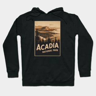 Acadia National Park Travel Illustration Hoodie